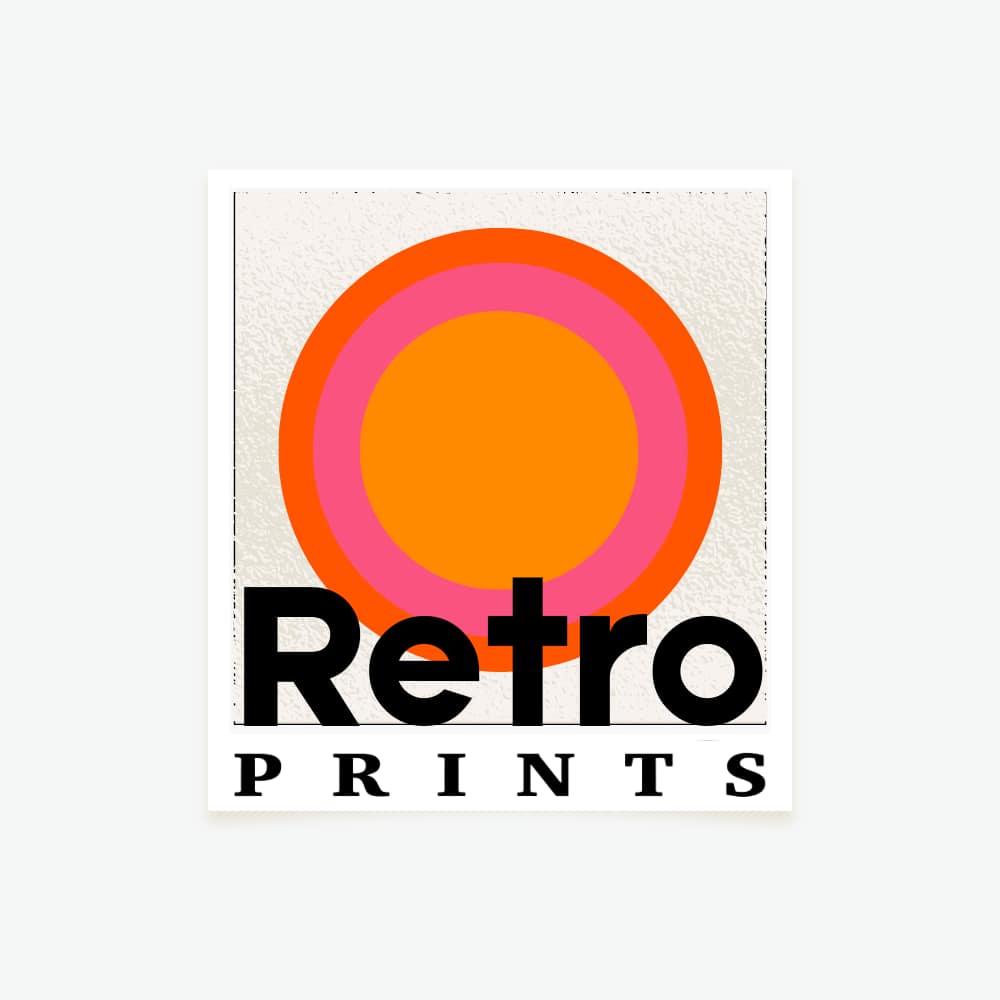 retro printing company logo design