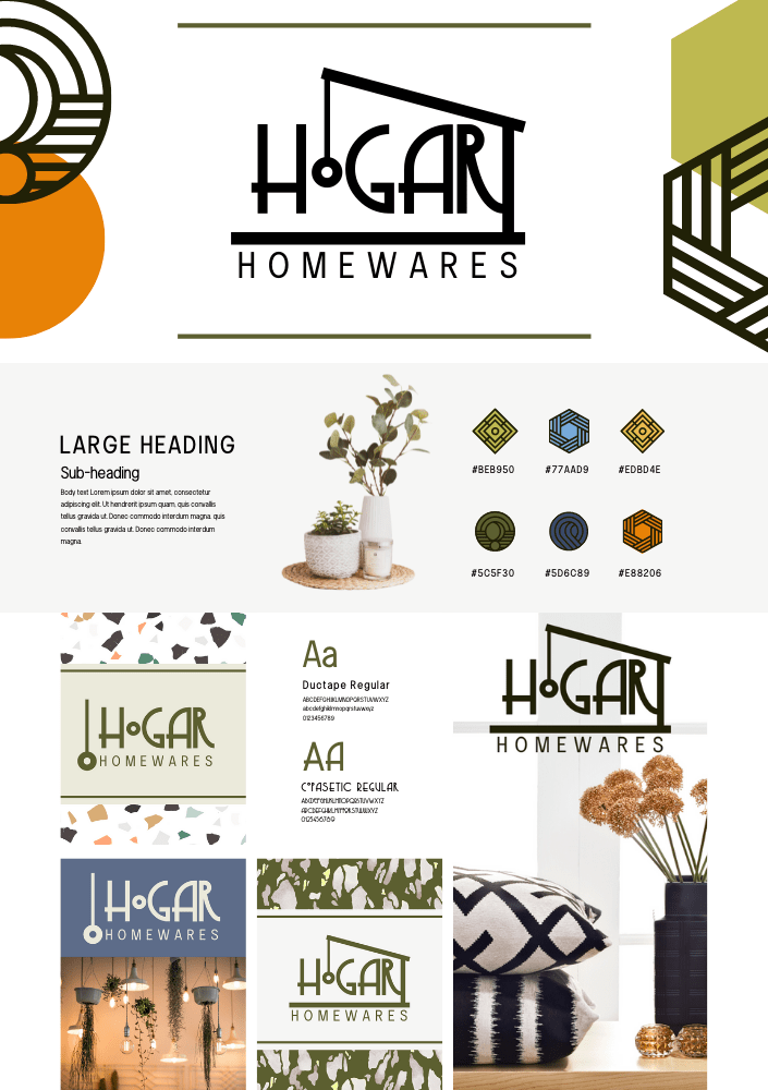 branding board for hogar homewares
